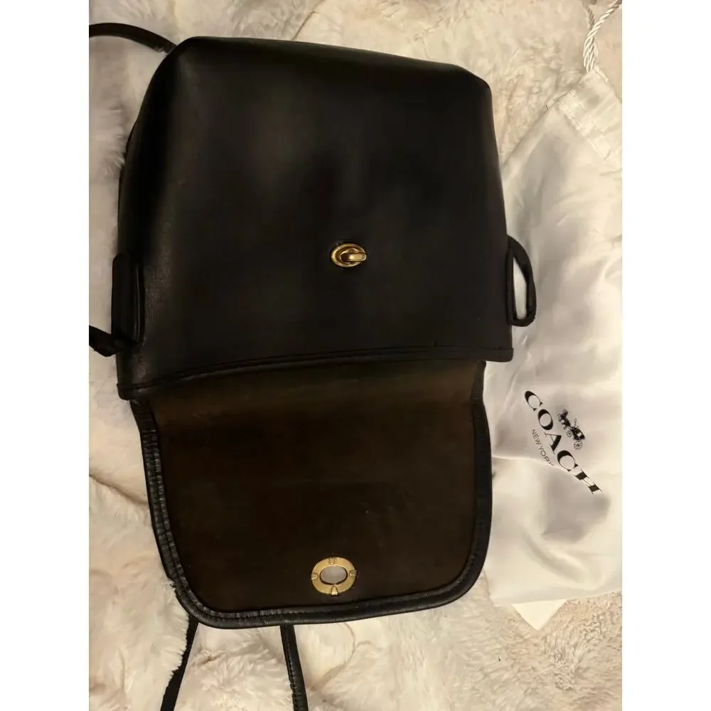 Vintage coach Quincey rich black gloved tanned leather - Picture 7 of 10